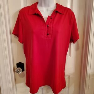 Tail Golf Women’s Red Short Sleeve Polo Shirt Size Large